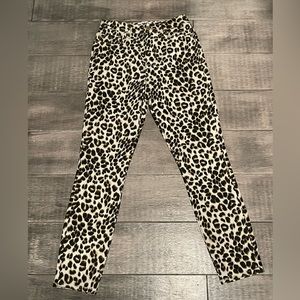 Frame Ali High Rise Cigarette Denim in Animal Print Size 26